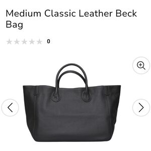 Medium Classic Leather Beck Bag In "Paris" Charcoal Pebbled Leather